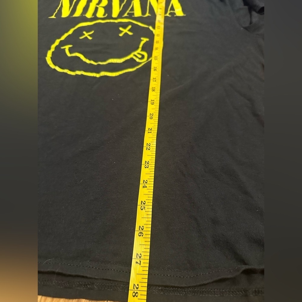 NIRVANA Black Tee with White Print - Picture 5 of 5